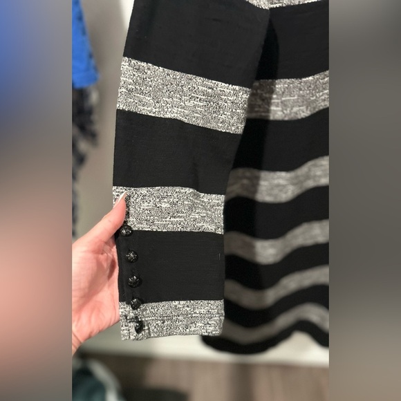 J. Crew Black and Gray 3/4 length sleeve dress - Picture 4 of 4